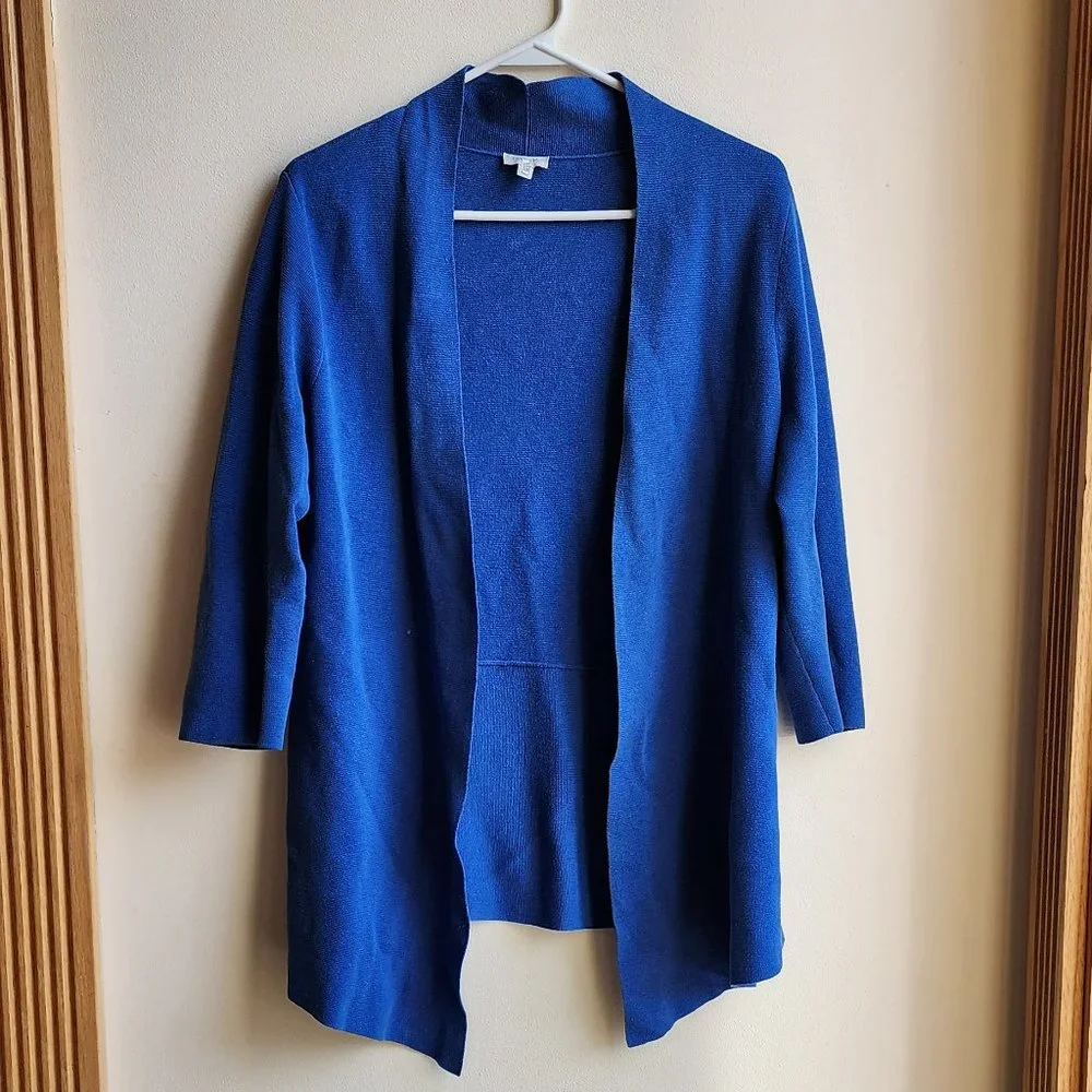 Talbots Cobalt Blue Open Cardigan Size Petite Small
